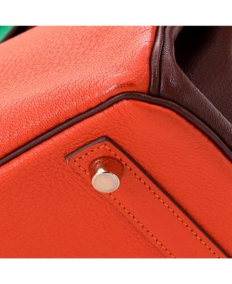 Birkin 30 Handbag Tricolor Chevre Mysore with Gold Hardware