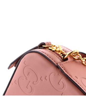 Super Mini Front Pocket Chain Shoulder Bag Jumbo GG Embossed Leather
