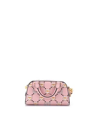 Mini Ophidia Convertible Boston Top Handle Bag Kawaii Printed Leather