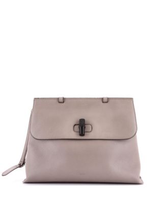 Large Bamboo Daily Top Handle Bag Leather