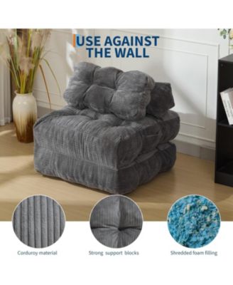 Folding Sofa Bed 2-Pack, Convertible Sleeper Chair with Pillow and Back Support