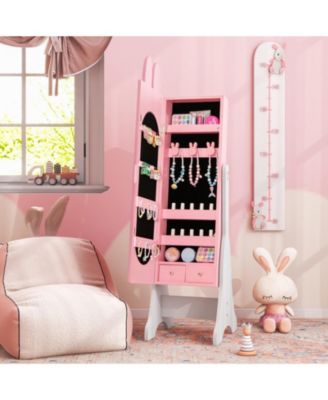 Princess Vanity Table and Chair Set with Jewelry Armoire and Mirror