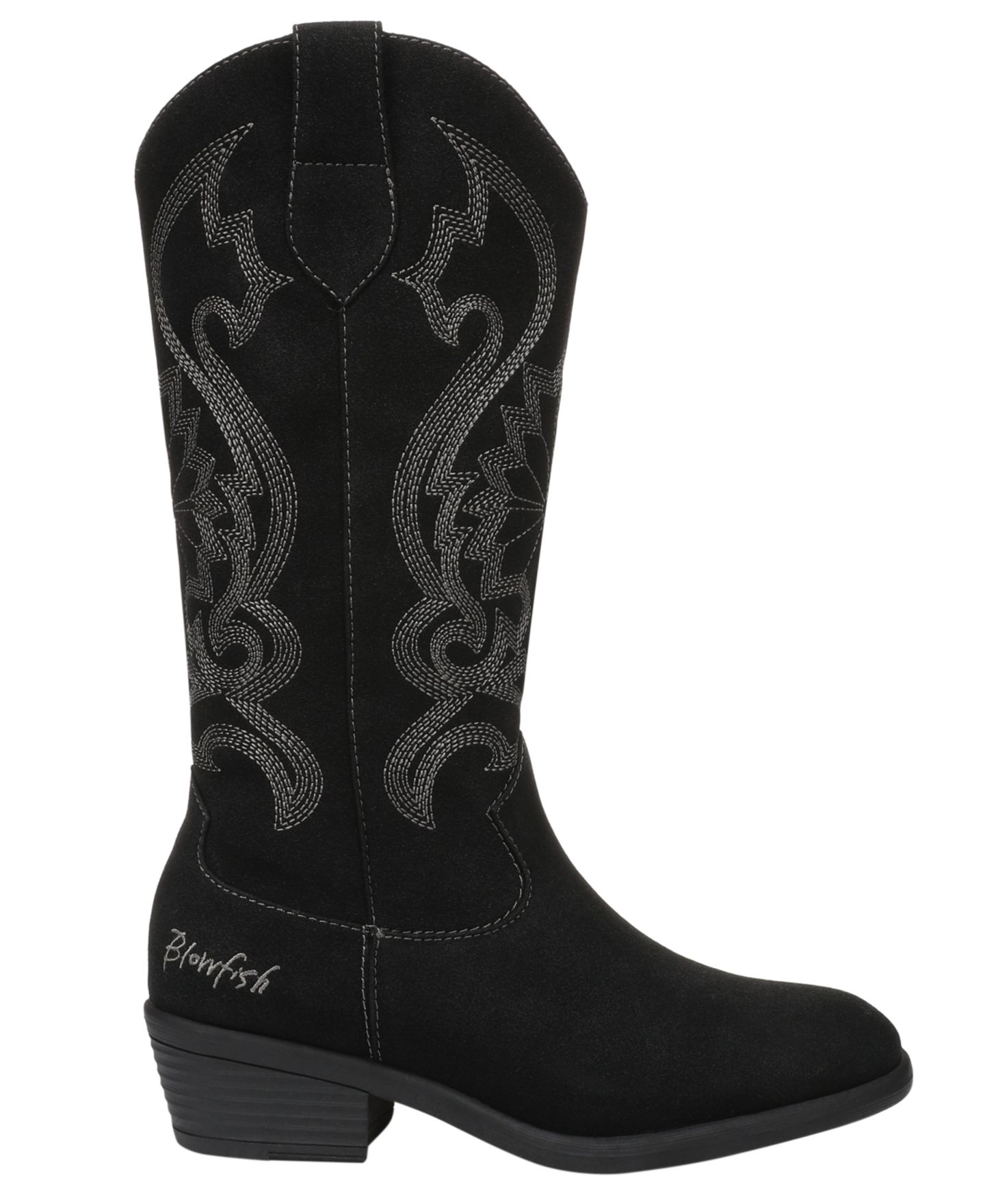 Женские ботинки Blowfish Malibu Stutter Western Tall, цвет: Чёрный искусственный замшевый — фото 2