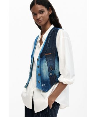 Women's Patchwork denim vest