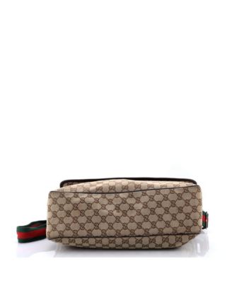 Medium Web Strap Flap Messenger GG Canvas