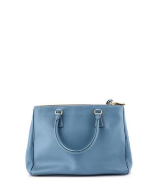 Medium Double Zip Lux Tote Saffiano Leather