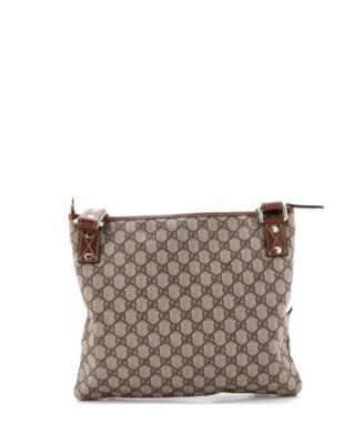 Large Web Loop Flat Messenger GG Coated Canvas