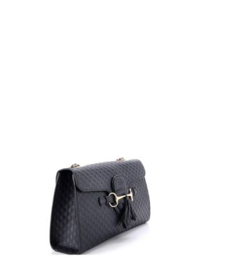 Medium Emily Chain Flap Bag Microguccissima Leather