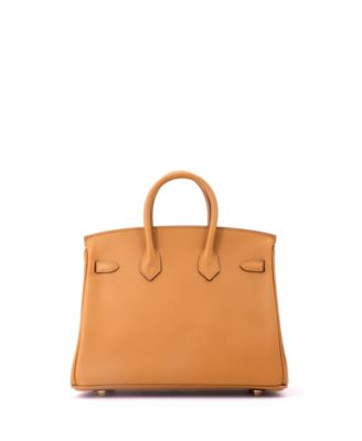 Birkin 25 Handbag Brown Swift with Gold Hardware