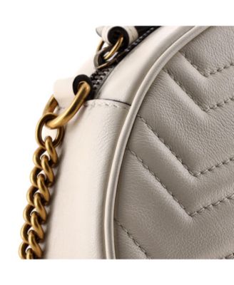 Mini GG Marmont Round Shoulder Bag Matelasse Leather