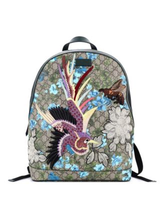 Medium Zip Backpack Embroidered Printed GG Coated Canvas