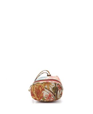 Mini Ophidia Bucket Bag Water Flora GG Coated Canvas