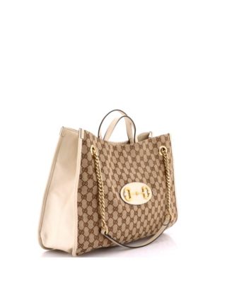 Large Horsebit 1955 Chain Tote GG Canvas with Leather