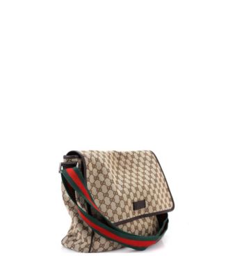 Medium Web Strap Flap Messenger GG Canvas