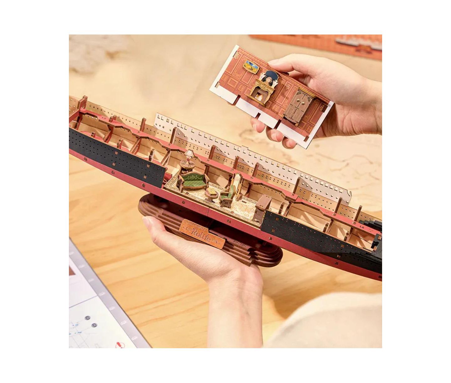 Детская игрушка Flash Popup 3D Puzzle 1912 Ocean Liner 433pcs DIY Lights Up — фото 3