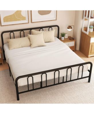 King Metal Bed Frame with Headboard