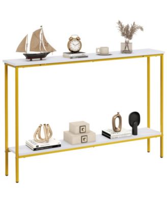 44 in Ultra-Slim Console Table with Lower Shelf and Anti-Tipping Kits