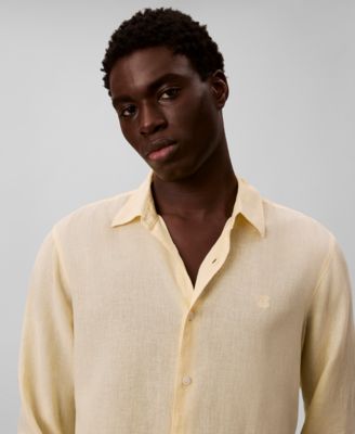 Men's Solid Linen-Blend Shirt