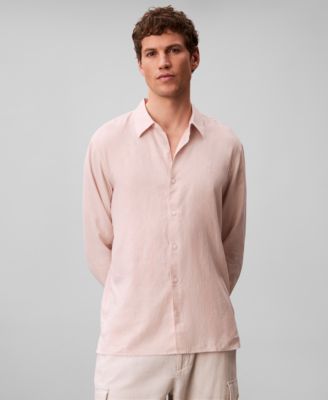 Men's Solid Linen-Blend Shirt