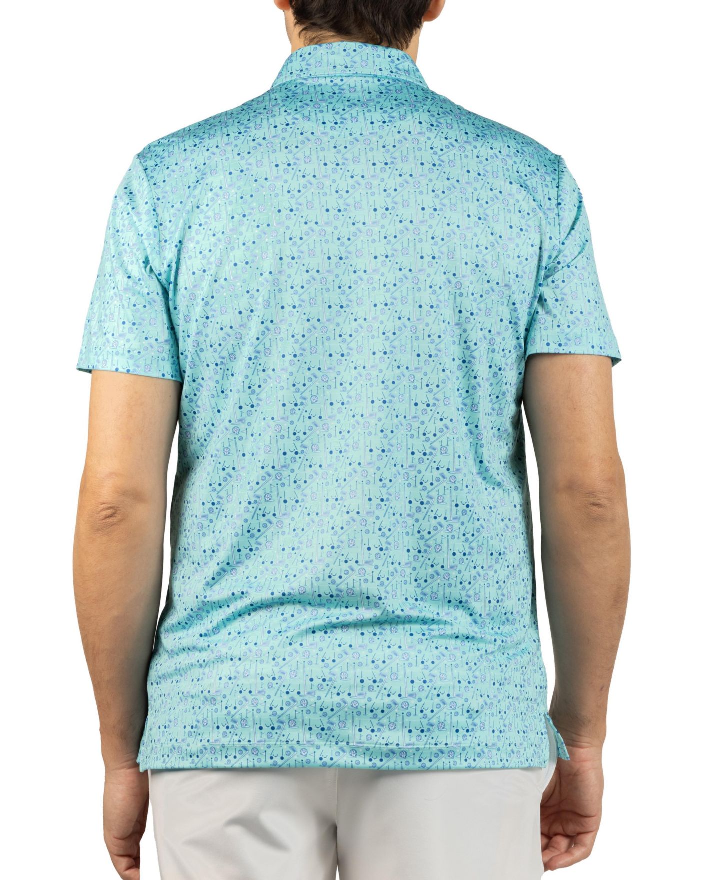 Мужское поло Tailorbyrd Hole in One Printed Performance Polo Shirt, цвет: Spearmint — фото 2