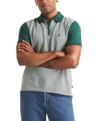 Men's Short-Sleeve Jacquard Polo Shirt