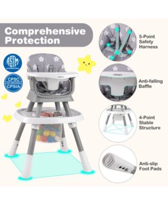 16 in 1 Baby High Chair with Activity Center and Booster