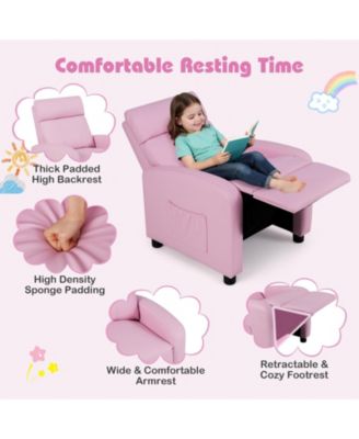 Ergonomic Kids Recliner Lounge Sofa for Ages Three to Twelve