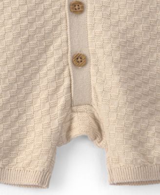 Baby Boys' Button-Down Short-Sleeve Romper
