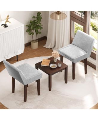Three Piece Accent Table and Chair Set for Living Room