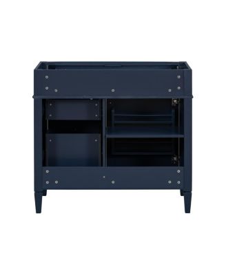 36 Inch Modern Bathroom Vanity without Top Sink, Soft Close Drawers and Adjustable Shelf for Small Spaces