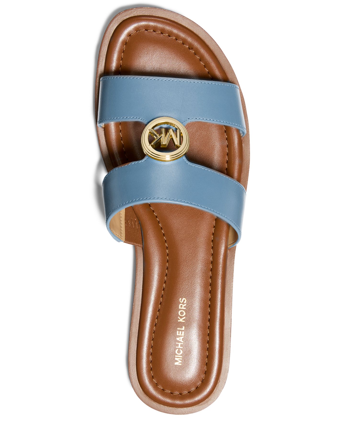 Женские сандалии MICHAEL Michael Kors Erin Flat, цвет: Шамбре кожаный — фото 3