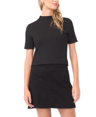Women's Short-Sleeve Mock Neck Top