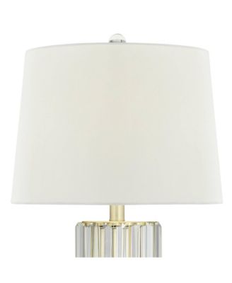 Rivera 27 3/4" Tall Traditional Table Lamps Set of 2 LED Night Lights Clear Glass Rod Living Room Bedroom