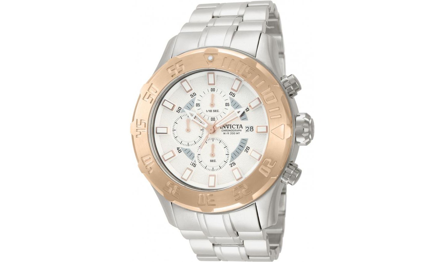 Мужские часы Invicta 13108 Pro Diver Quartz Chronograph Dial, цвет: Серебряный — фото 1
