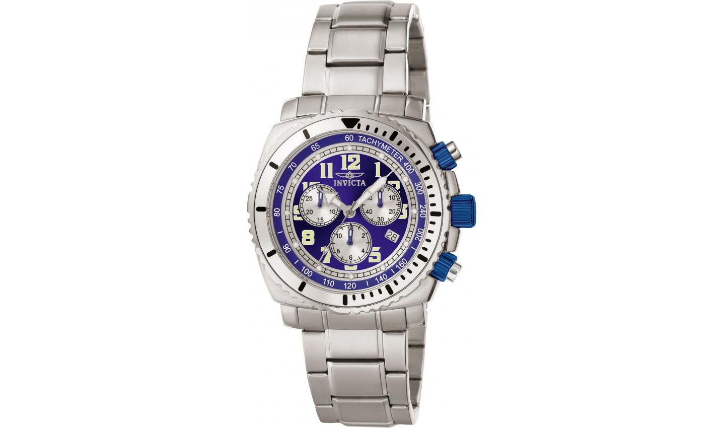 Мужские часы Invicta 0617 Specialty Quartz Chronograph Dial, цвет: Серебряный — фото 1