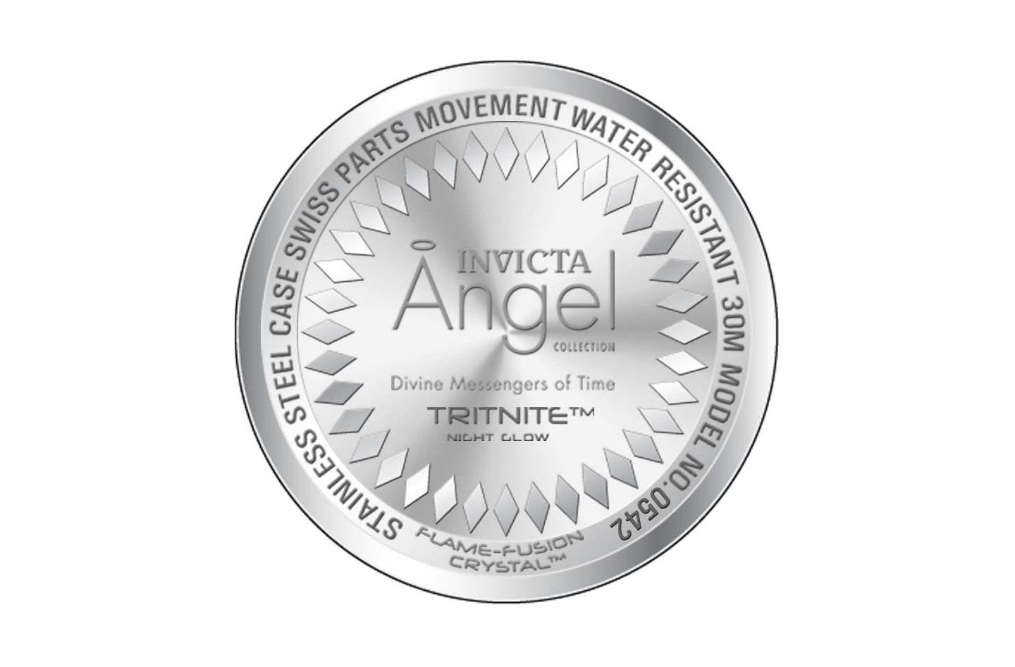 Женские часы Invicta 0542 Angel Quartz Mother of Pearl Dial, цвет: Серебряный — фото 3