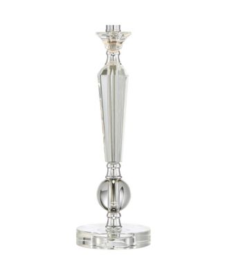 Jolie Luxury Glam Table Lamps 26" High Set of 2 Clear Crystal with Table Top Dimmers Off White Drum for Bedroom Living Room Kids