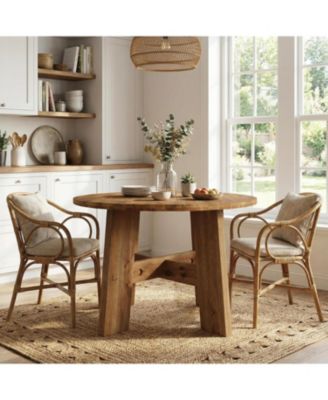 Solid Wood Dining Table Round Kitchen Table