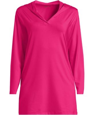 Plus Size SunShade UPF 50 Hooded Mini Swim Swim Cover-Up Dress