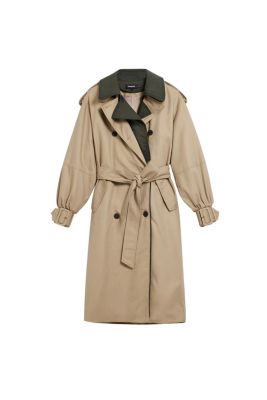 Women's Detachable Two-Tone Trench Coat