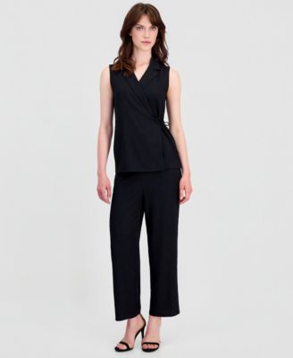 Sleeveless Wrap Top & Pull-On Pants