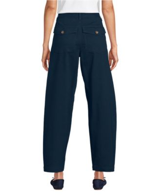 Women's Chino High Rise Barrel Leg Utility Ankle Pants