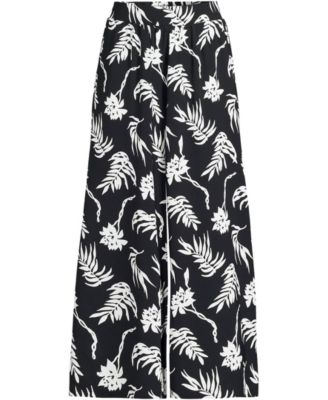 Women's Creaseless High Rise Palazzo Crop Pants