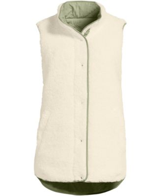 Women's Reversible Quilted High Pile Fleece Vest