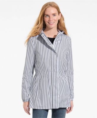 Women's Print Waterproof Hooded Packable Raincoat