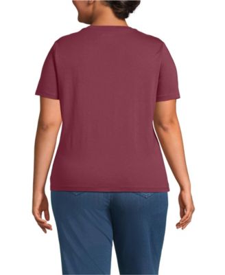 Plus Size Supima Cotton V-Neck T-Shirt