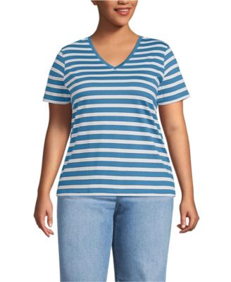 Plus Size Supima Cotton V-Neck T-Shirt