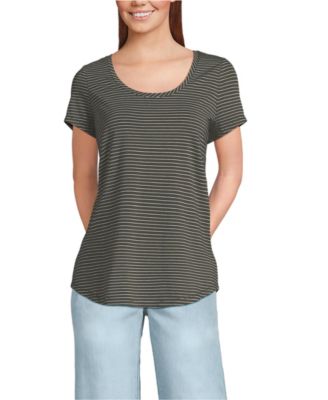 Women's Short Sleeve Lightweight Jersey Scoop Neck T-shirt