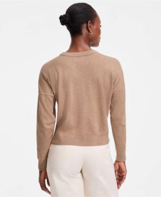 Women's Cotton Wedge Crew Neck Sweater