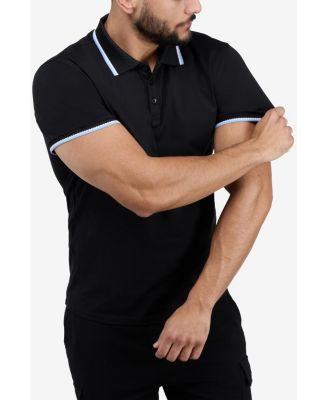 XRAY Men's Short Sleeve Texture Rib Polo